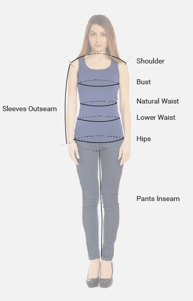 Female measurement guide leather image