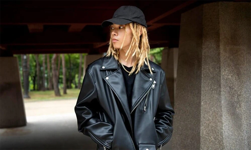 Women Leather Bomber Jacket Women image