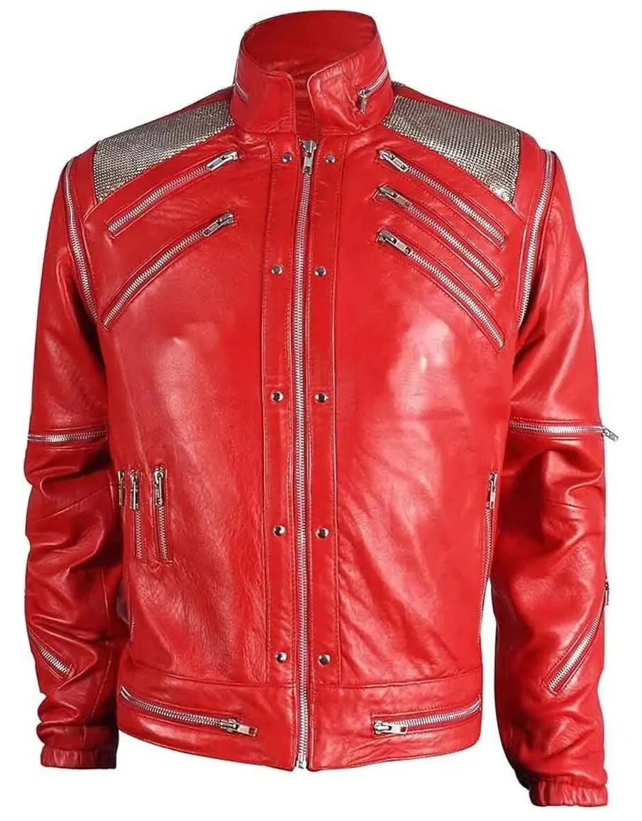 Red zipped jacket